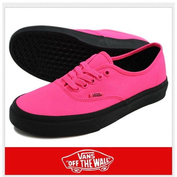 vans authentic neon pink